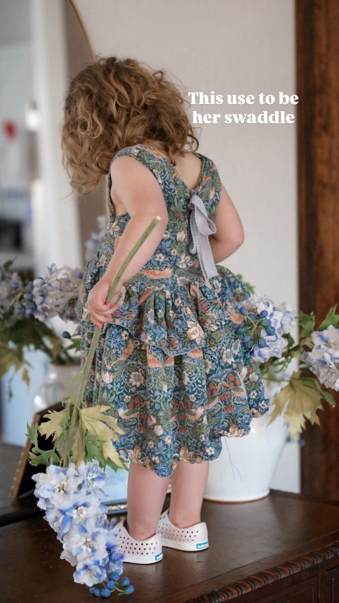 Upcycled one of my favorite swaddles both girls used into a dress 🥹 

#LTKmomlife #LTKdayinmylife #LTKKids