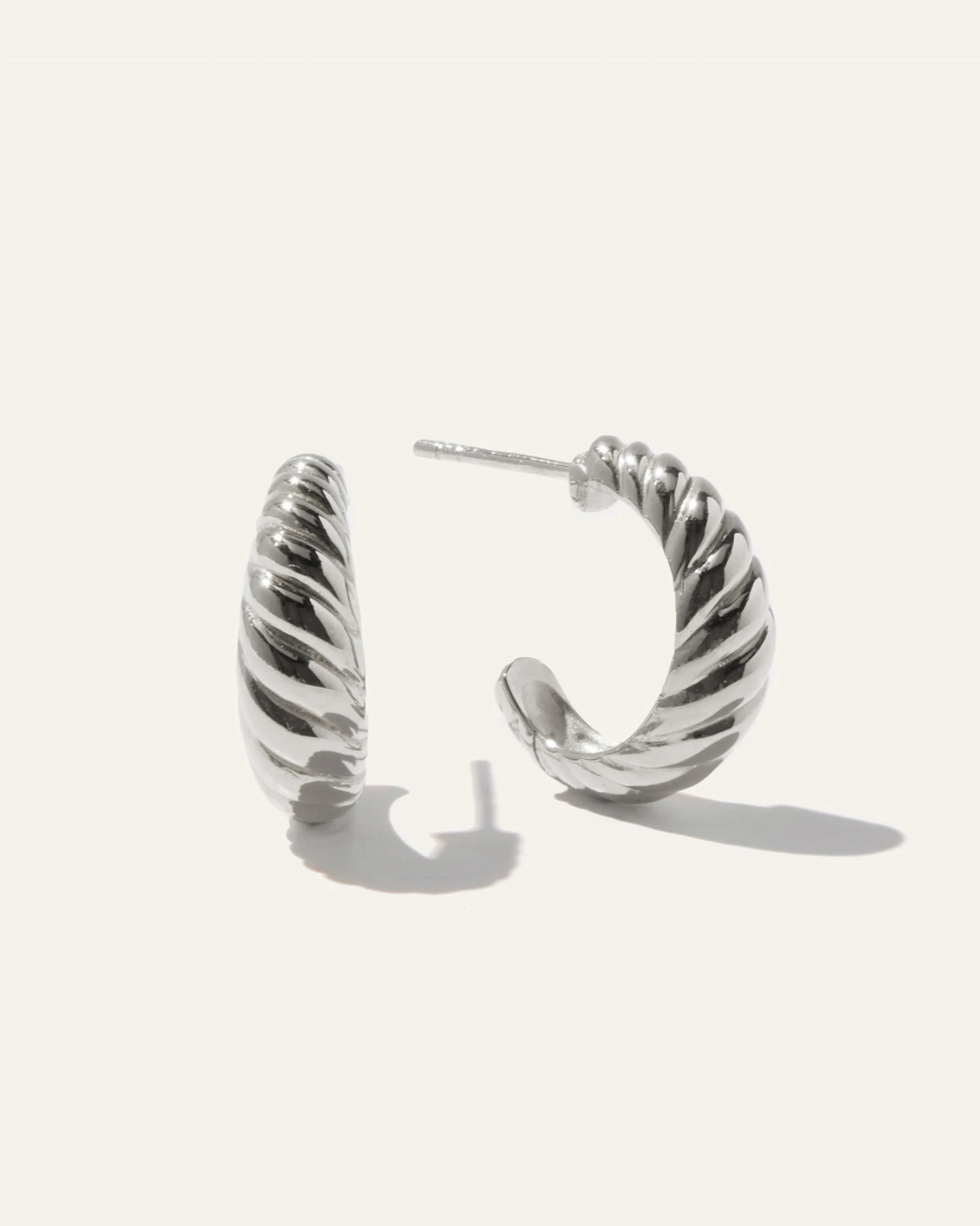 Croissant Hoops in Sterling Silver | Quince