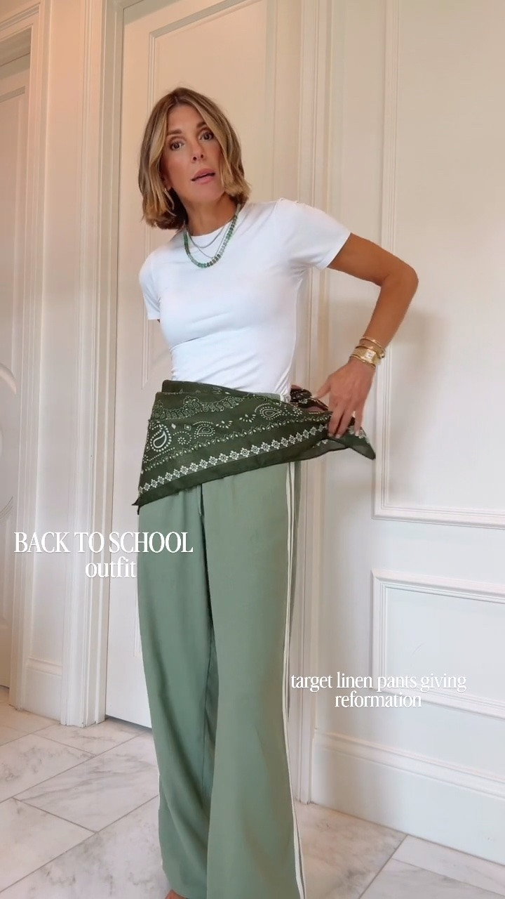 Back to school outfit - love these linen target pants! Wearing size xs fits tts

#LTKootd #LTKSeasonal #LTKmomlife