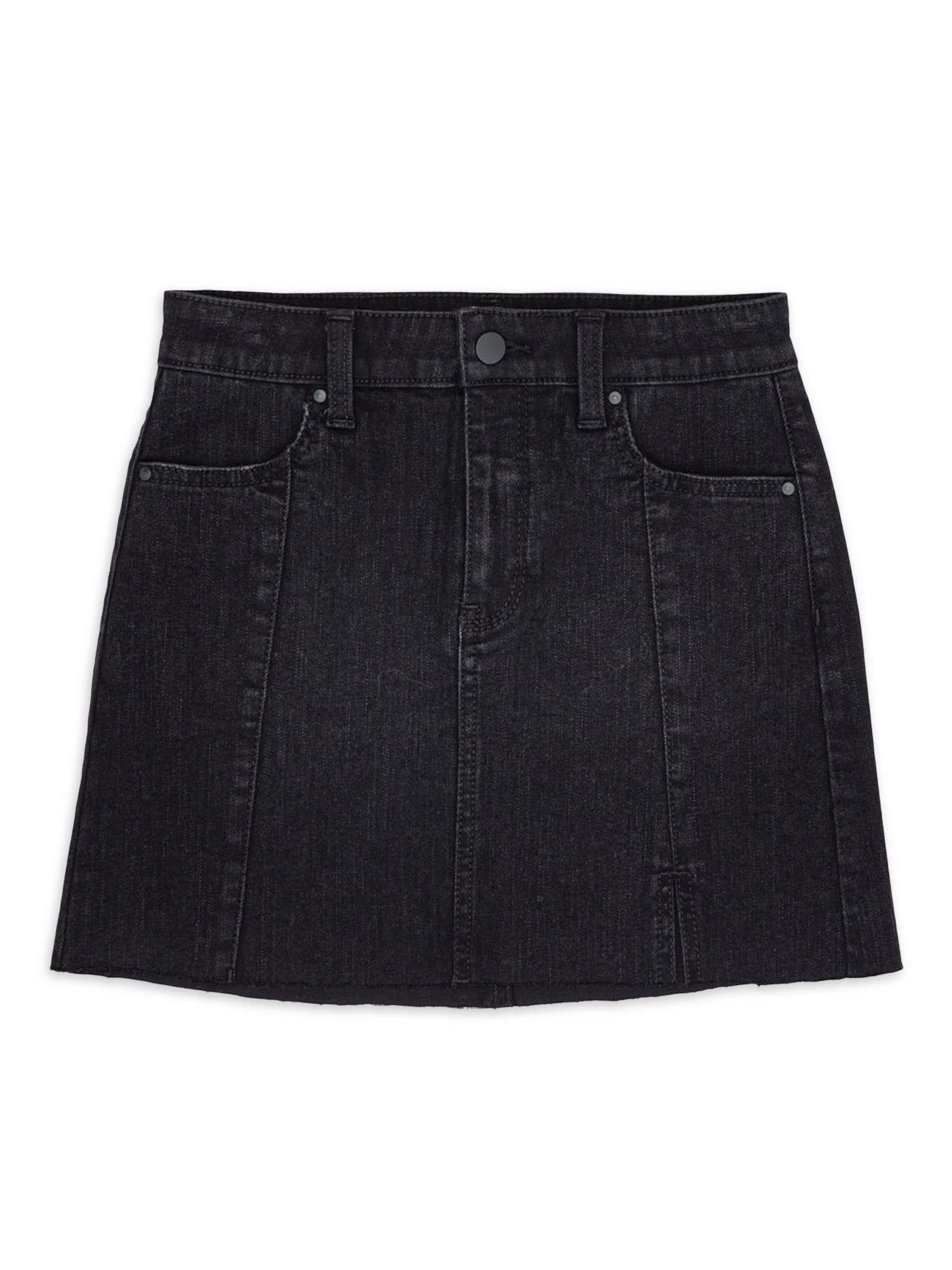 Wonder Nation Girls Slit Hem Denim Skirt, Sizes 4-18 & Plus | Walmart (US)