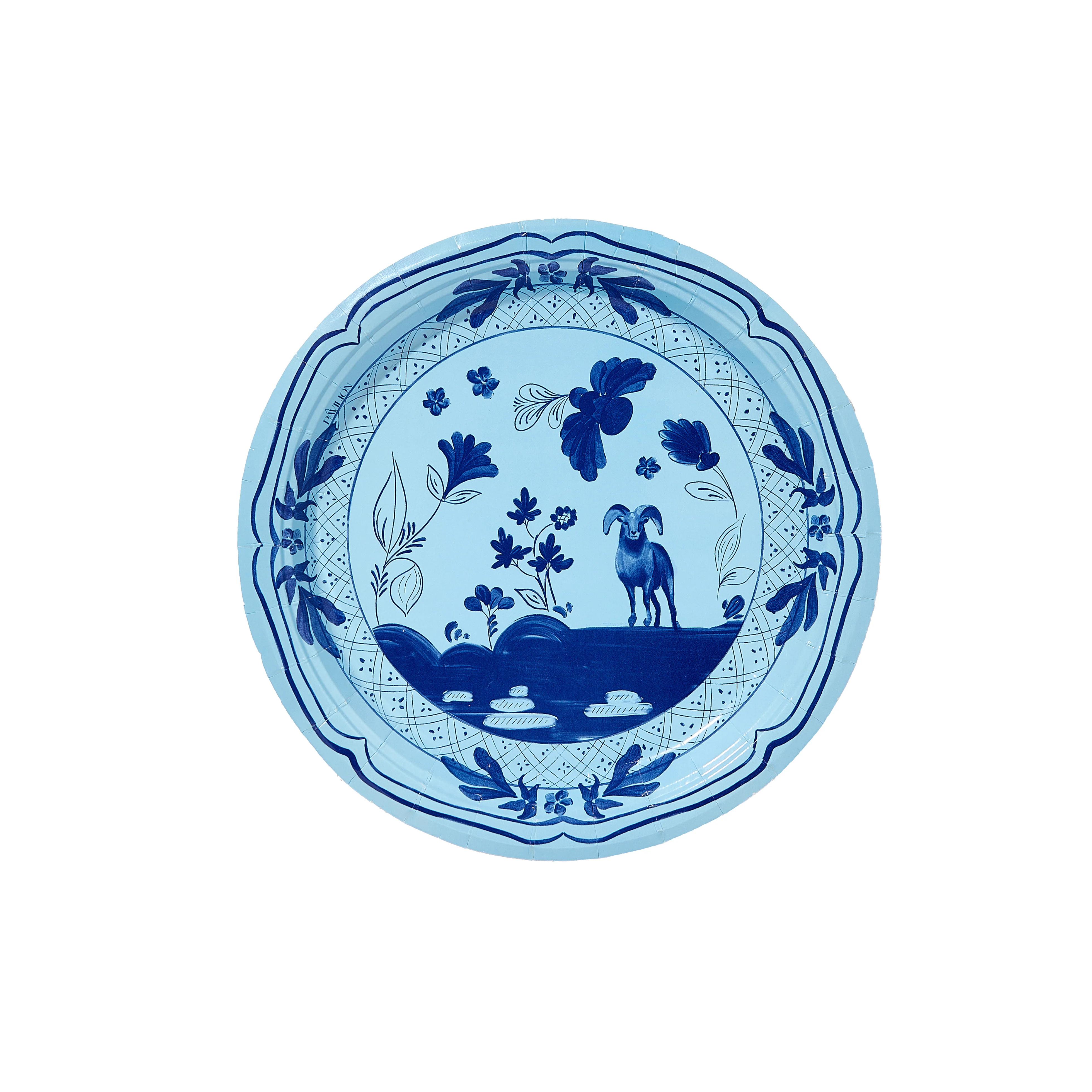 Keek's Chapel Hill Blue GOAT Dessert Collegiate Paper Plates - 50 Pack | Pavilion Paper
