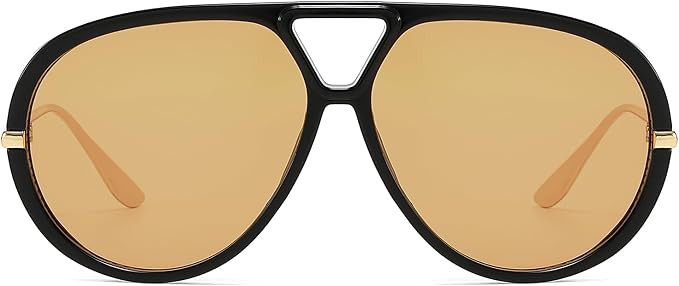 OSAGAMA Trendy Oversized Aviator Sunglasses for Women Men Luxury Vintage Shades Retro Metal Sungl... | Amazon (US)