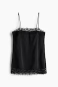 Lace-Trimmed Camisole Top | H&M (US + CA)