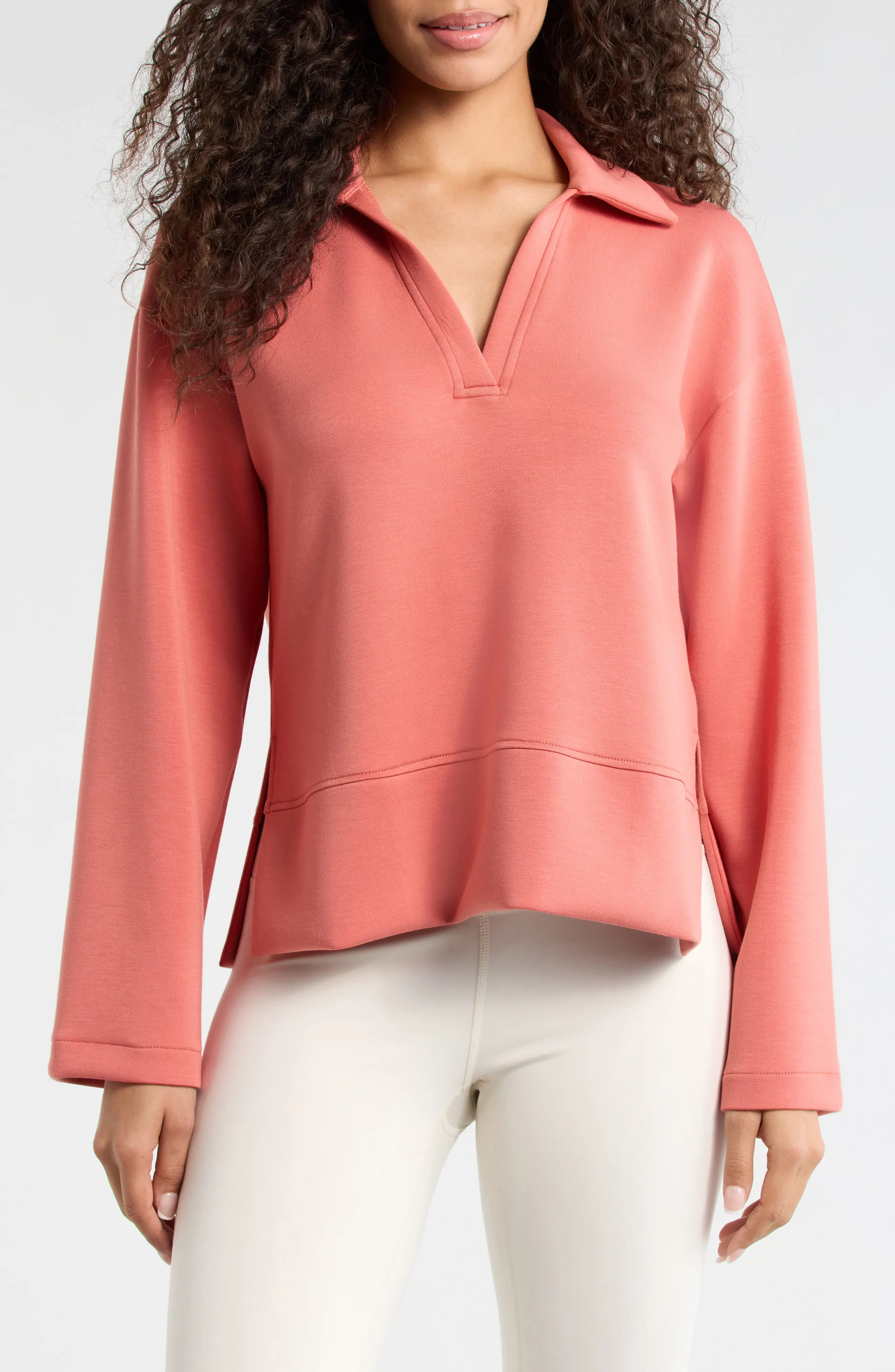 AirEssentials Scuba Knit Polo Top (Women) | Nordstrom | Nordstrom