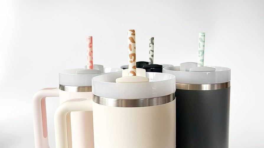 Brittyland 40oz Replacement Straws - 8 Pack | 40oz Tumbler Leopard Straws, Cheetah Straws, Iced C... | Amazon (US)