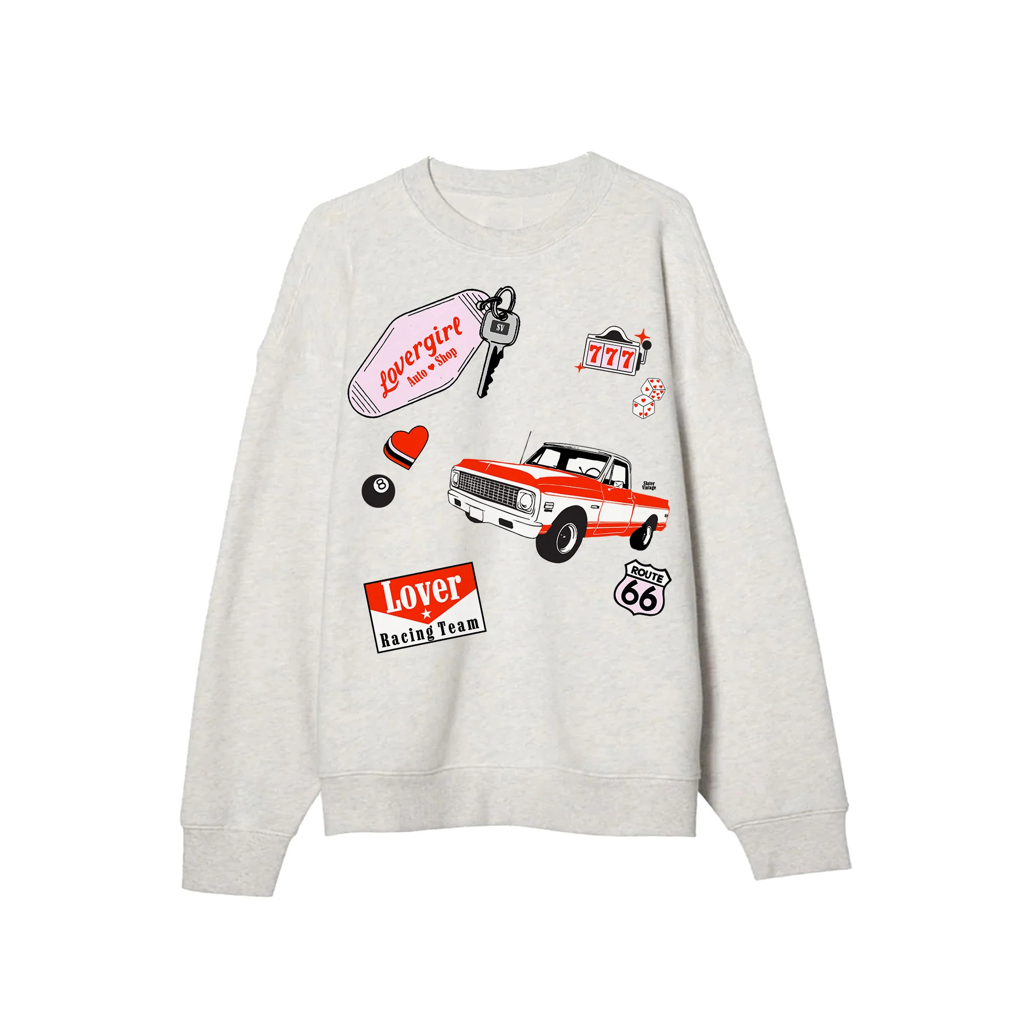Lover Race Team Sweatshirt x Grey | Slater Vintage