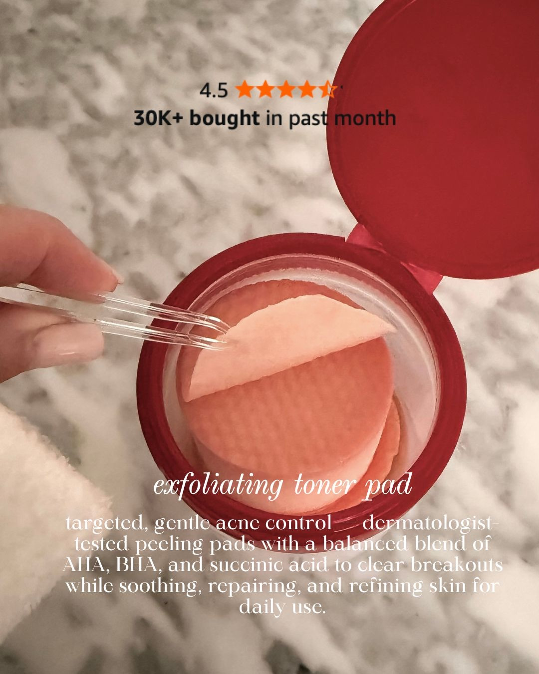 EXFOLIATING TONER PADS — GENTLE DAILY ACNE CONTROL & SKIN REFINING! These exfoliating toner pads are one of those everyday skincare staples that actually deliver results. Formulated with a balanced blend of AHA, BHA, and succinic acid, they gently target breakouts while refining texture and improving overall clarity. They help calm and smooth the skin without over-drying, making them ideal for consistent, daily use when you want clearer, more balanced skin that still feels comfortable.

#Amazon #TheHillaryStyle #SkincareEssentials #ExfoliatingPads #AcneControlSkincare #ClearSkinRoutine #GentleExfoliation #DailySkincare #DermatologistTested 

 #LTKmomlife #LTKselfcare #LTKOver40