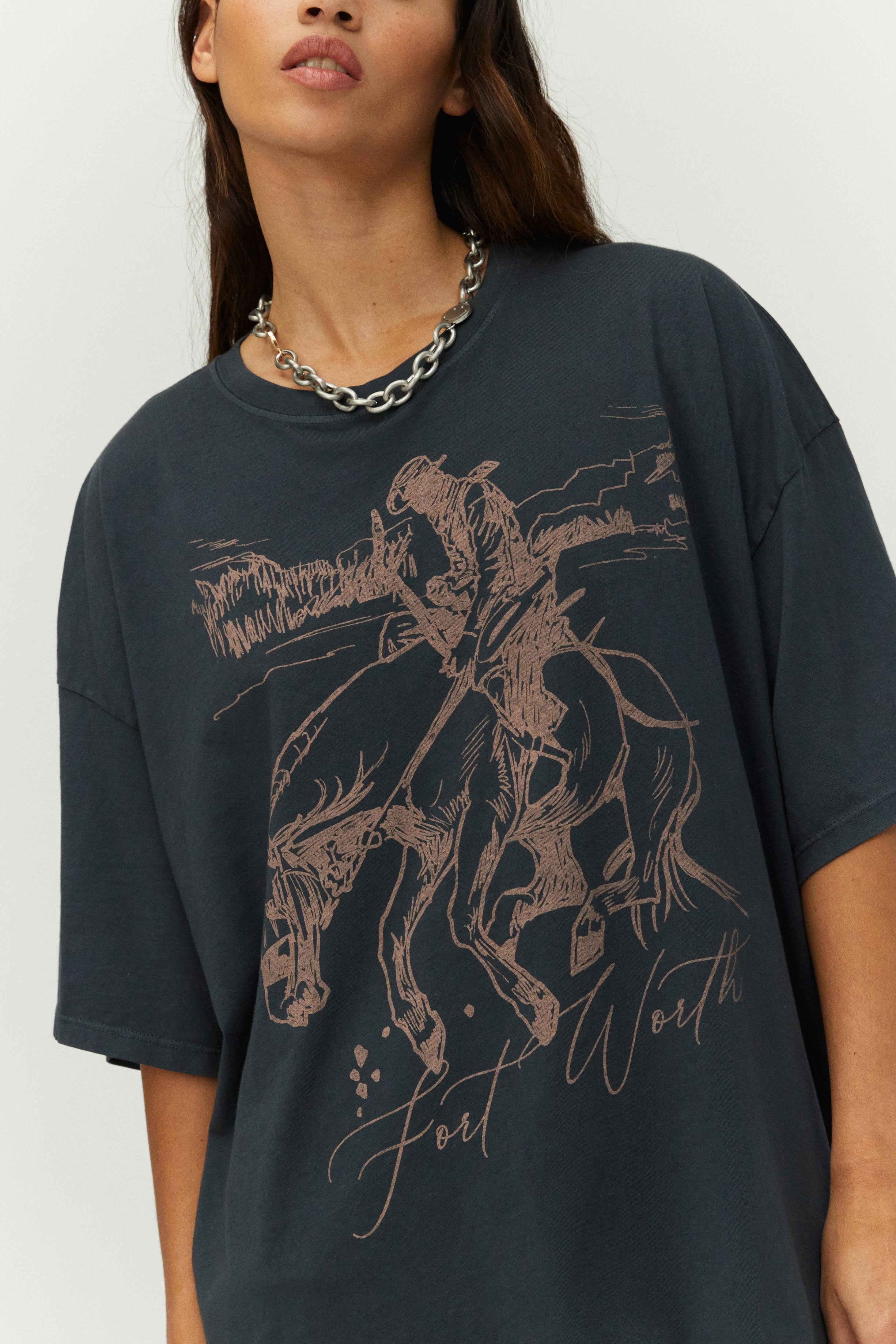 Fort Worth OS Tee In Vintage Black | Daydreamer