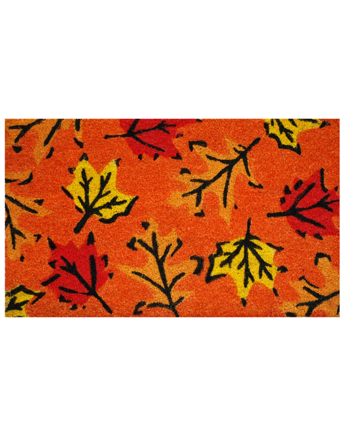 Fall Leaves 17" x 29" Coir/Vinyl Doormat Bedding | Macys (US)