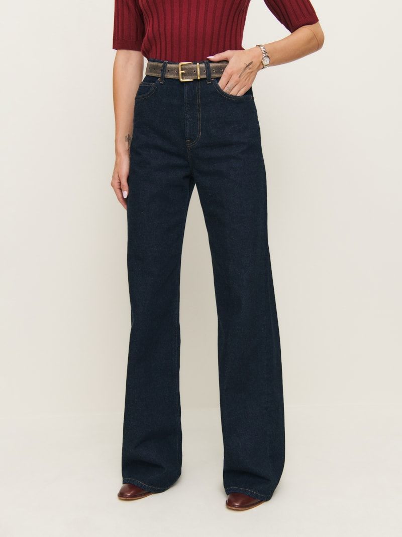 Cary High Rise Slouchy Wide Leg Jeans | Reformation (Global)