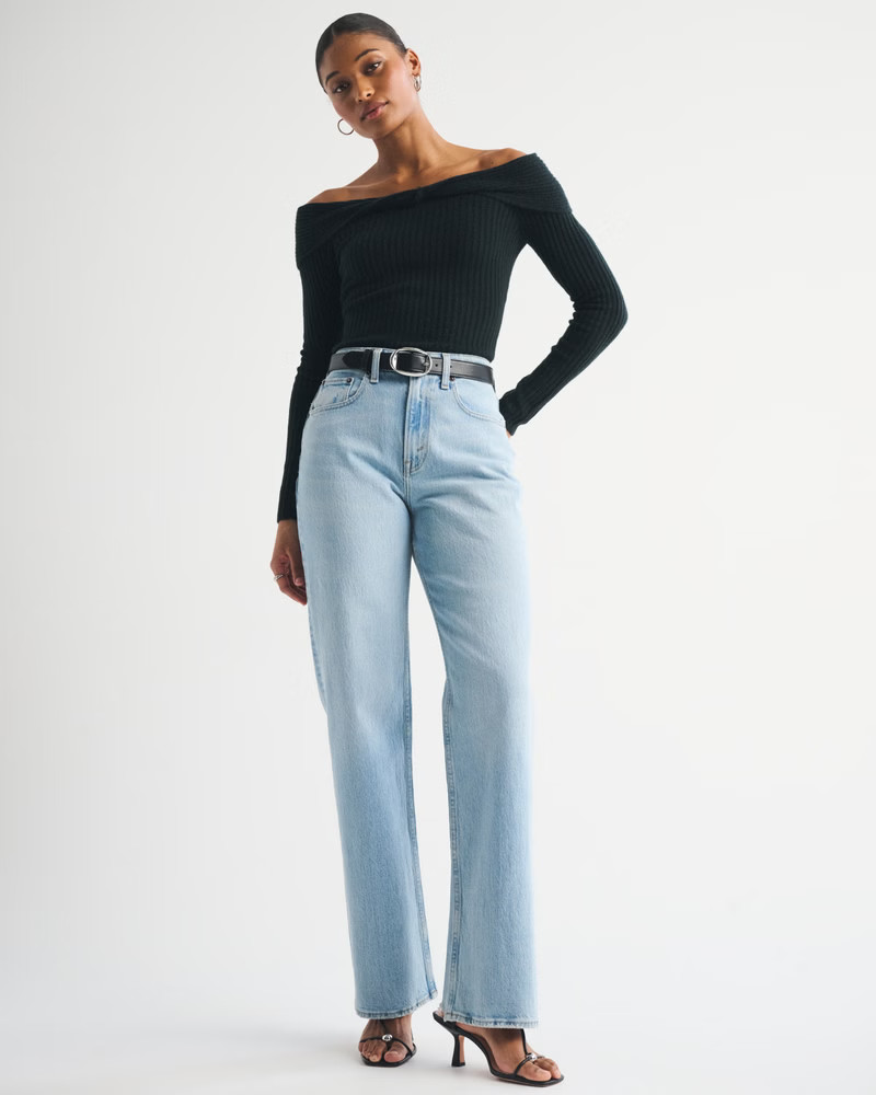 Women's Ultra High Rise 90s Straight Jean | Women's Bottoms | Abercrombie.com | Abercrombie & Fitch (US)