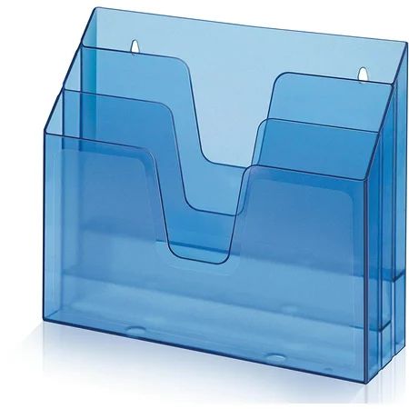 Acrimet Horizontal Triple File Folder Organizer (Clear Blue Color) | Walmart (US)