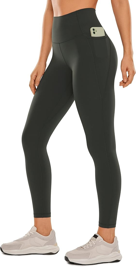 CRZ YOGA Womens Butterluxe Workout Leggings 25" / 28'' - High Waisted Gym Yoga Pants with Pockets... | Amazon (US)