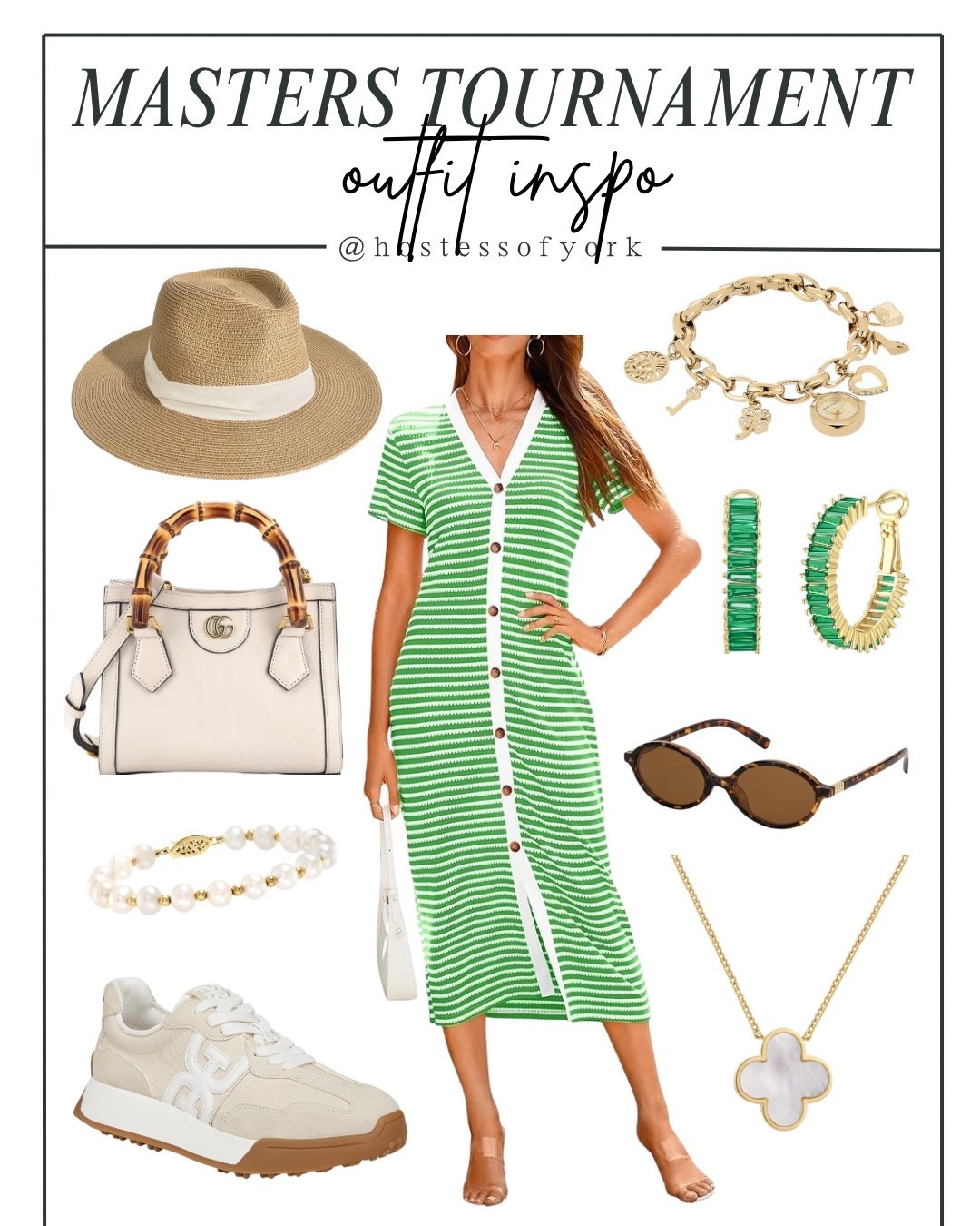 Masters golf tournament outfit inspiration! Perfect for your watch party or day walking around the course! 

#golf #championship #sports #outfits #dresses #spring #augusta #azalea #green #oldmoney #hats #jewelry #fashion #sneakers #walking #vacation #summer #easter #dress

#LTKSeasonal #LTKootd #LTKTravel