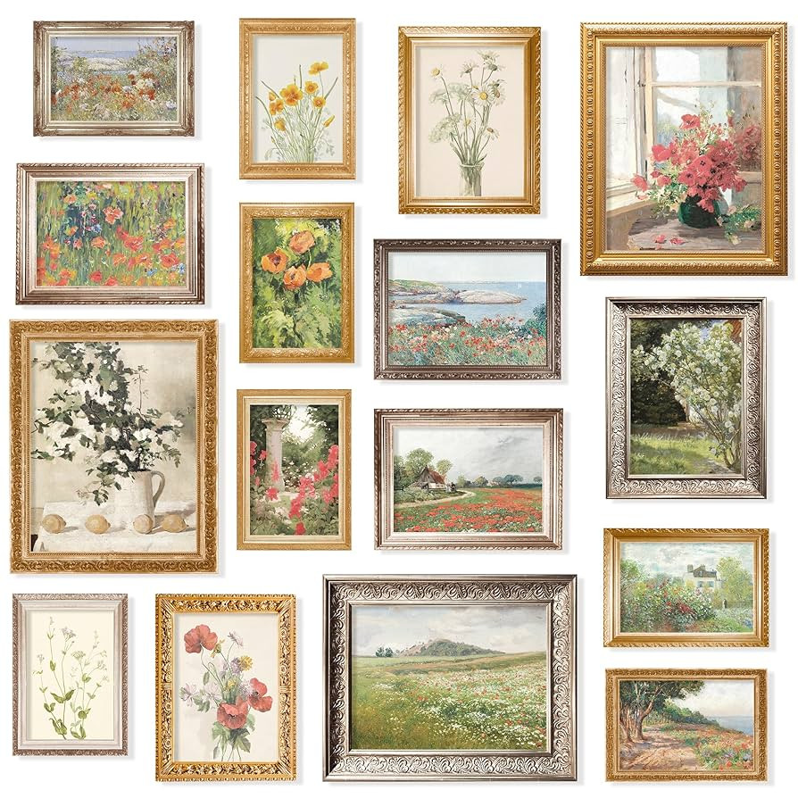 97 Decor Vintage Floral Wall Art - 16 Flower Pictures Wall Decor, Spring Flower Posters For Wall,... | Amazon (US)