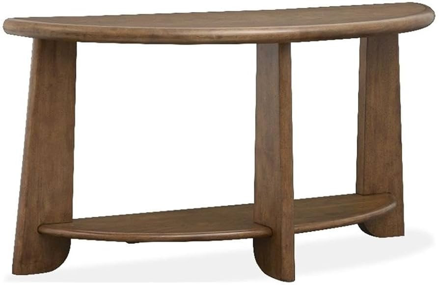 Magnussen Home Tanner Tawny Brown Demilune Sofa Table | Amazon (US)