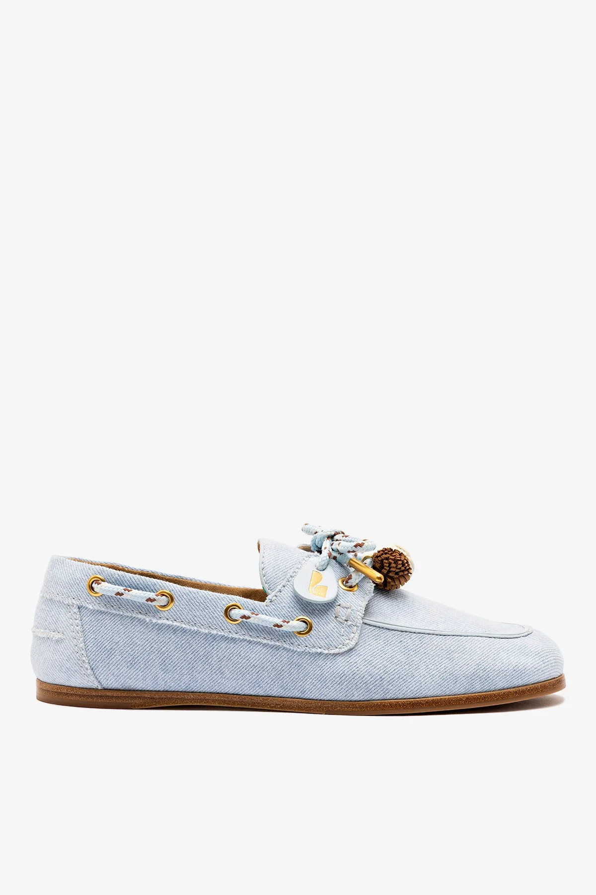 Cyprus Boat Shoe In Maya Denim | Larroude