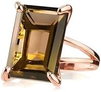 Cocktail Rings for Women - Smoky Quartz Rings in 14k Rose Gold - Statement Jewelry Rings, Birthst... | Amazon (US)