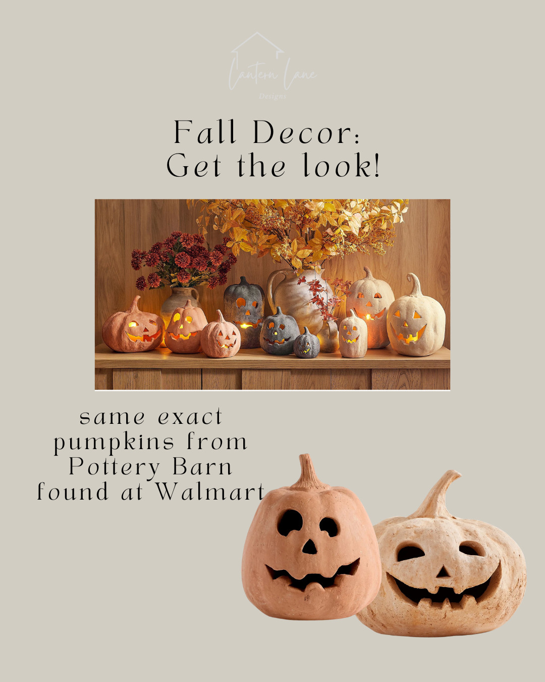 Pottery Barn terracotta pumpkins dupe from Walmart, fall decor, halloween decor 

 #LTKSeasonal #LTKHome #LTKStyleTip