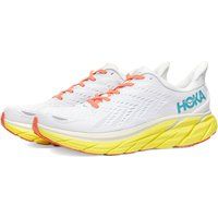 HOKA ONE ONE Men's M Clifton 8 Sneakers in Blanc De Blanc/Illuminating, Size UK 7 | END. Clothing | End Clothing (US & RoW)