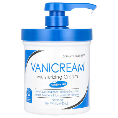 Vanicream, Moisturizing Cream, For Sensitive Skin, Fragrance Free (Pump), 1 lb (453 g) | iHerb