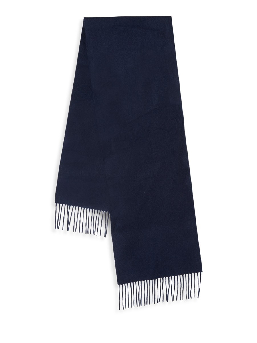 Saks Fifth Avenue Men's Fringed Cashmere Scarf - Navy | Saks Fifth Avenue OFF 5TH