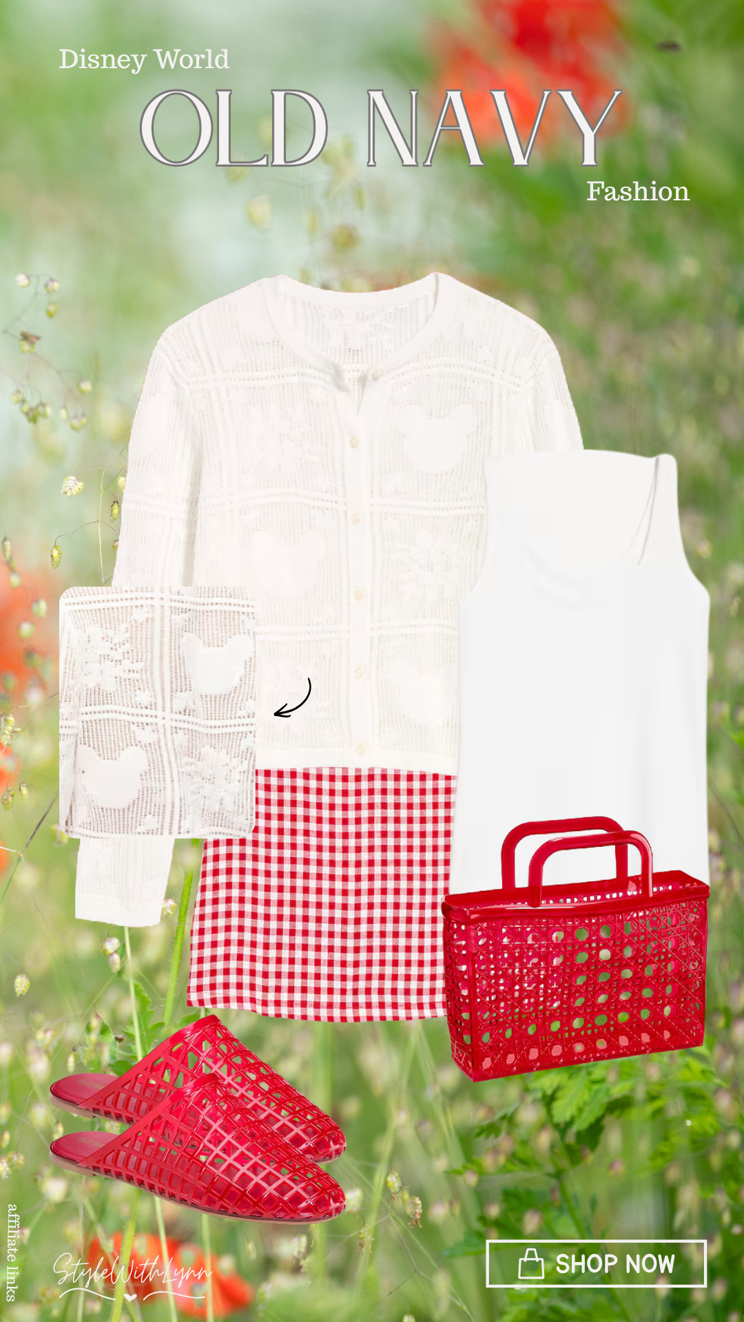 ❤️✨ This Old Navy Disney-inspired outfit is giving classic summer style with a playful twist! The red gingham mini skirt, Mickey crochet cardigan, and jelly accessories are the cutest for resort hopping or shopping at Disney Springs. 🍓🏰

If you’re looking for affordable Disney World outfit inspiration, this look is comfy and trendy. 📸✨

#DisneyWorldOutfit #DisneyStyle #DisneyFashion #OldNavyStyle #DisneyOutfitInspo #MagicKingdomStyle #DisneyParksStyle #SummerDisneyOutfit #DisneyBound #ThemeParkFashion #AffordableFashion #DisneyAesthetic #MainStreetUSA #DisneyOOTD 

 #LTKootd #LTKmomlife #LTKTravel