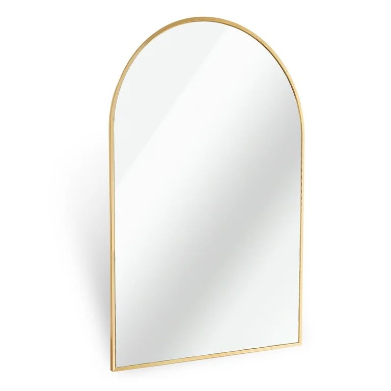 Stunning Elegant Gold Metal Arch Bathroom Mirror - Exquisite Large 20x30 INCH Wall Decor with Bea... | Walmart (US)