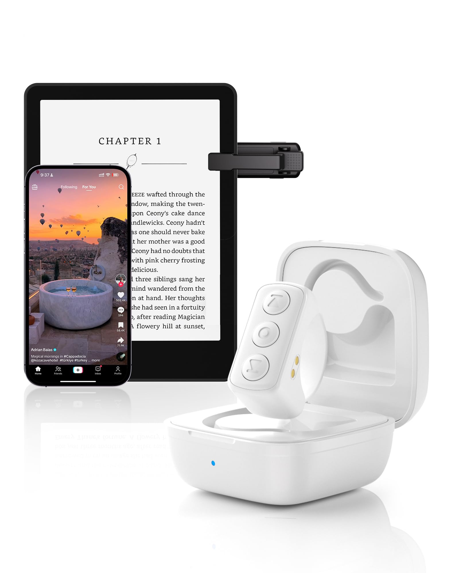 ADZERD Remote Control Page Turner for Kindle Paperwhite & TikTok, Wireless TIK Tok Scrolling Ring... | Amazon (US)