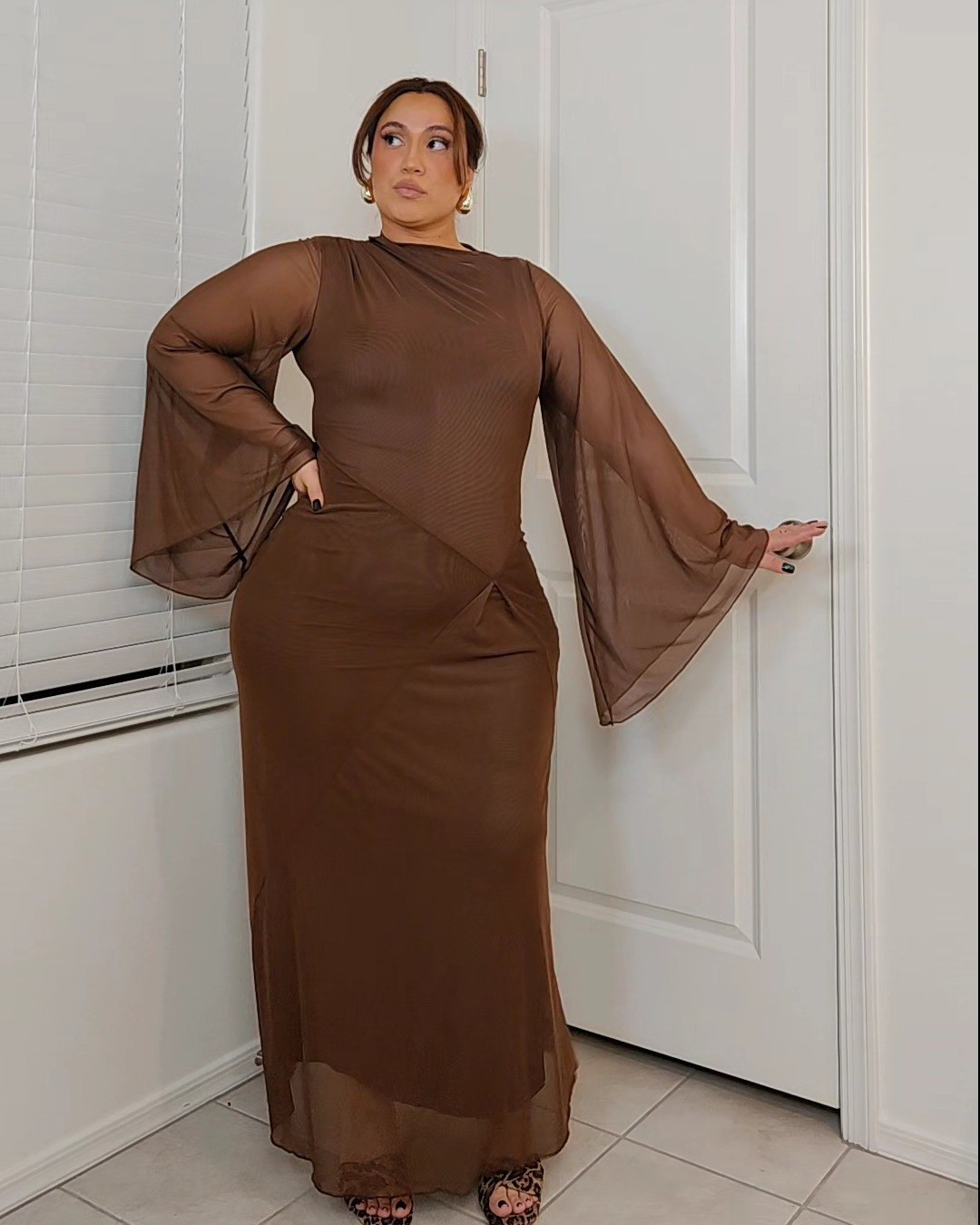 Amazon Milumia Women's Mock Neck Long Bell Sleeve Maxi Dress Elegant Ruched Ruffle Wedding Guest Dresses

#LTKMidsize #LTKFindsUnder50 #LTKPlusSize