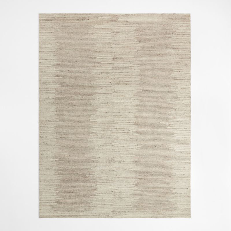 Antibes Wool and Viscose Hand-Knotted Taupe Brown Area Rug 6'x9' + Reviews | Crate & Barrel | Crate & Barrel