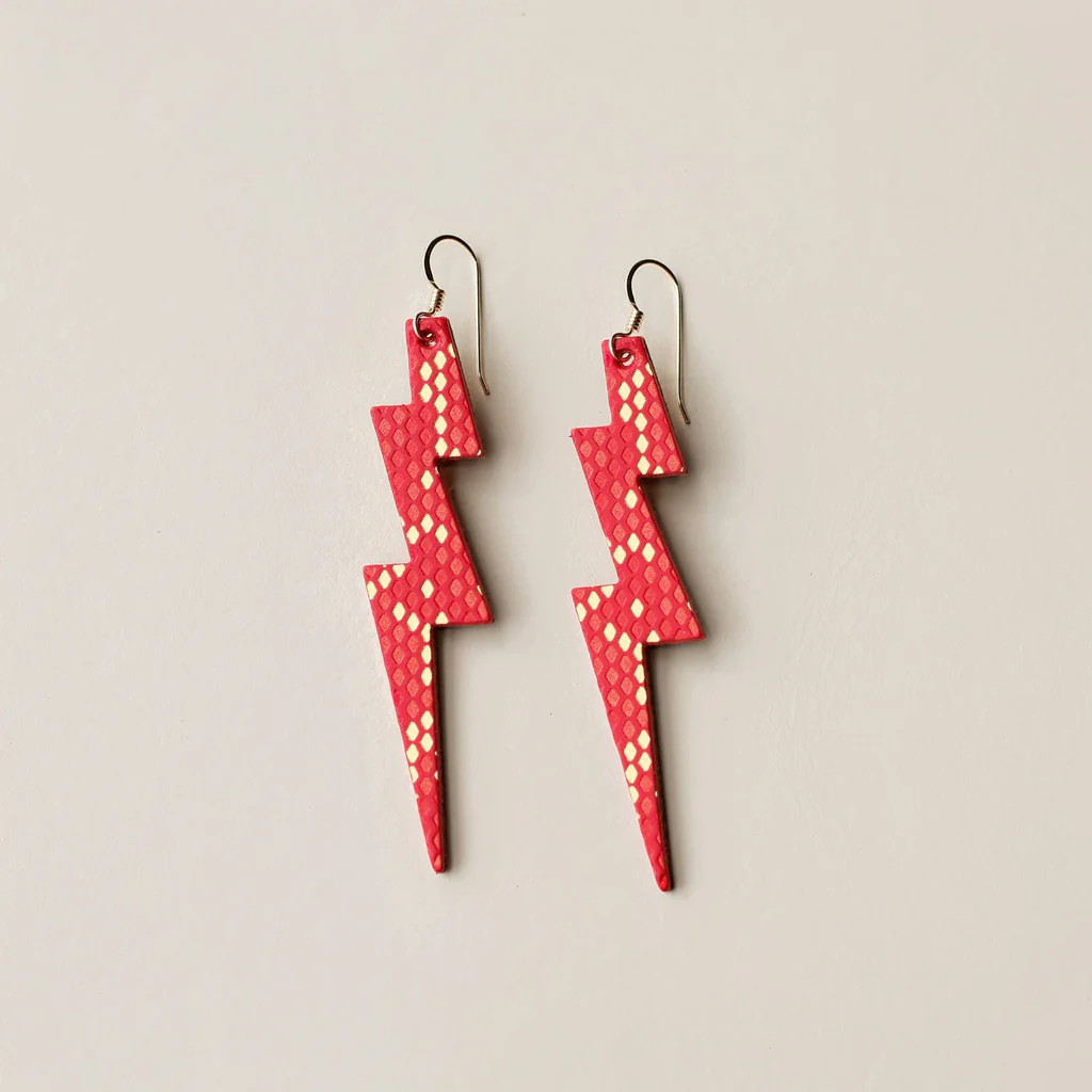 KC Lightning Bolts | Nickel and Suede