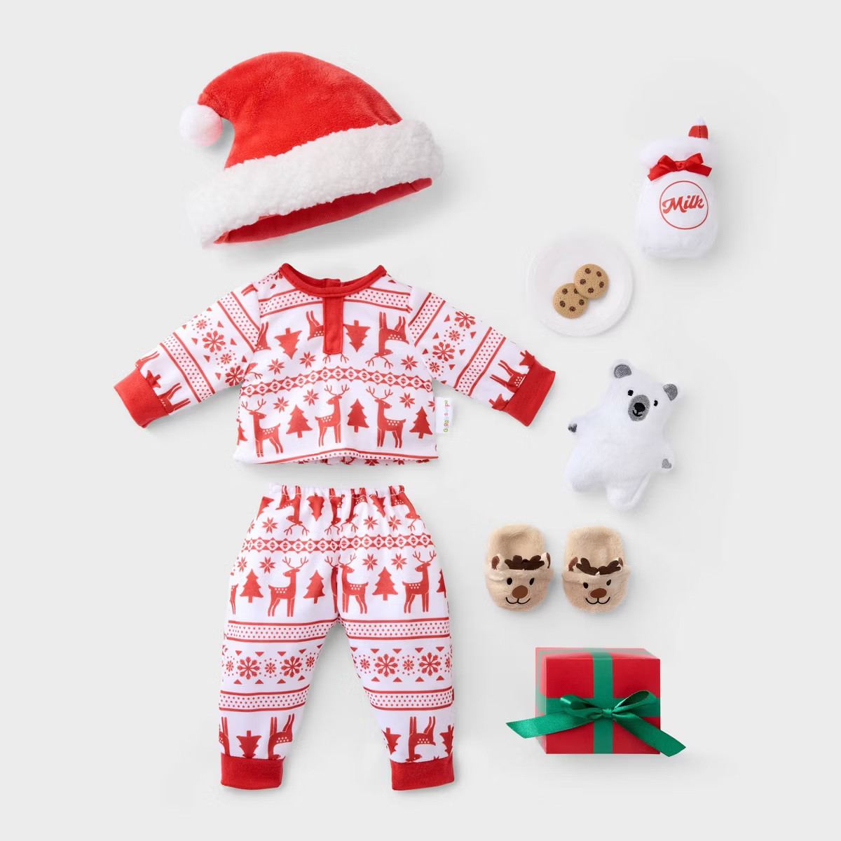14" Baby Doll Christmas Morning Outfit - Gigglescape™: Holiday Theme, Polyester, Fits 14-Inch D... | Target