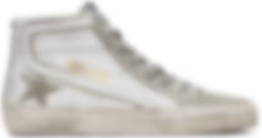 White & Grey Slide High-Top Sneakers | SSENSE