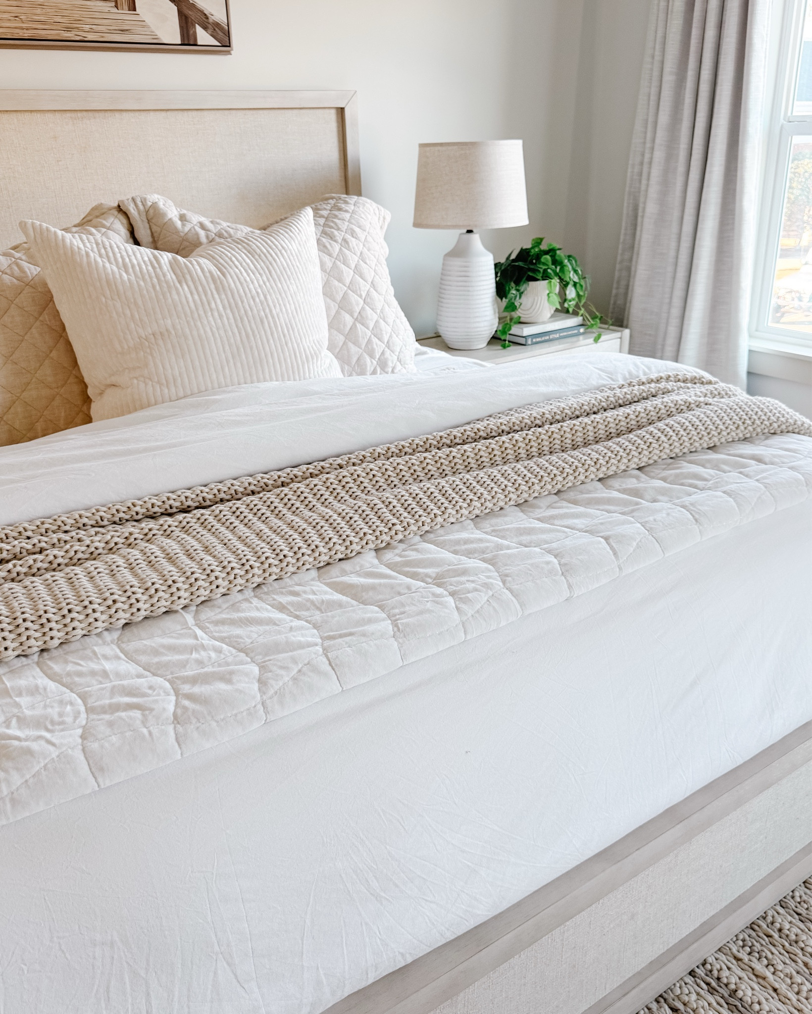 Layers are good year round. Keep em light and airy for spring #bedding#quilt #horimote #amazon #sheets #bamboo #knitthrow 

#LTKHome #LTKdayinmylife #LTKSaleAlert
