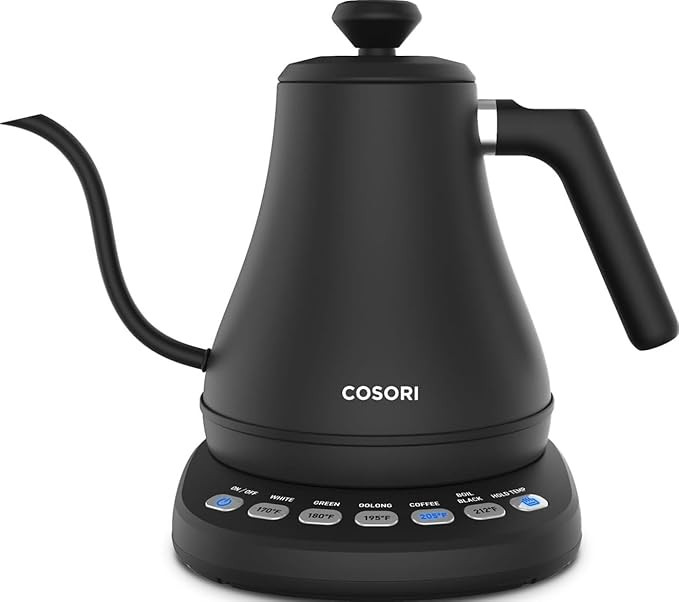 Cosori Electric Gooseneck Kettle with 5 Temperature Control Presets, Pour Over Kettle for Coffee ... | Amazon (US)