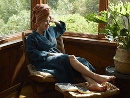 Unisex Organic Waffle Robe | Coyuchi Inc.