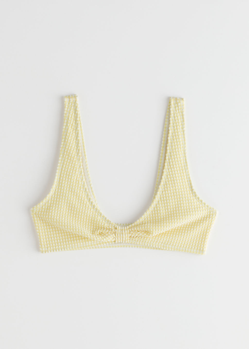 Jacquard Check Bikini Top - Yellow | & Other Stories (EU + UK)