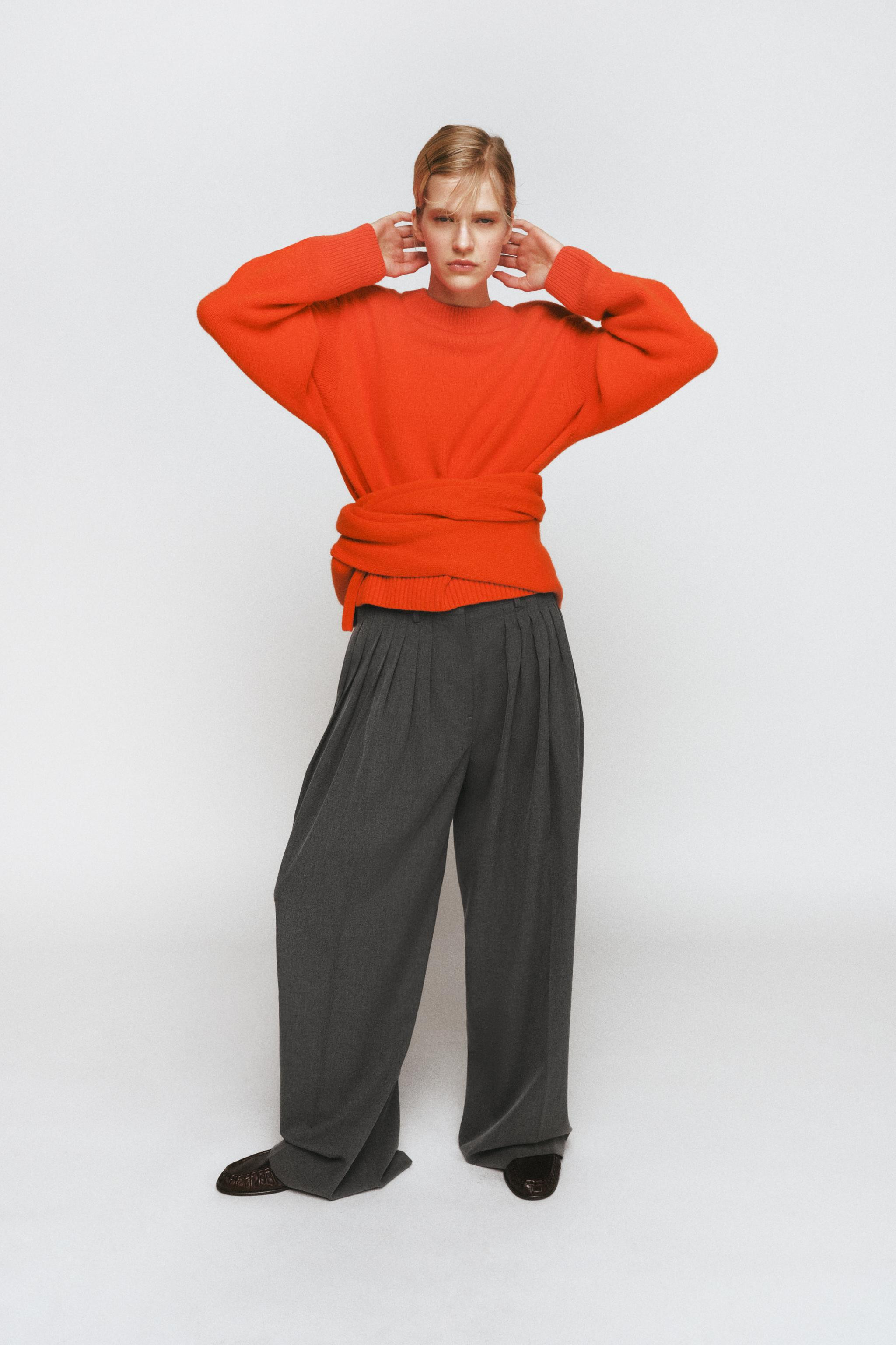 100% WOOL JUMPER WITH SHOULDER PADS | Zara UK