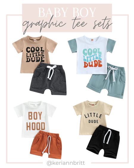 Baby boy graphic tee sets 

Amazon baby / cool little dude / graphic tees / graphic t-shirt / shorts and tee sets / baby boy summer outfit 

#LTKbaby #LTKkids