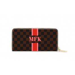 Crosby Zipper Wallet - Monogram Stripe | Barrington Gifts