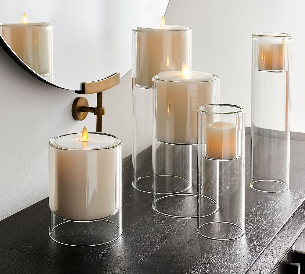 Floating Glass Candleholder | Pottery Barn (US)