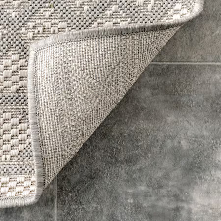 Gray Moroccan Diamond Indoor/Outdoor Area Rug | Rugs USA