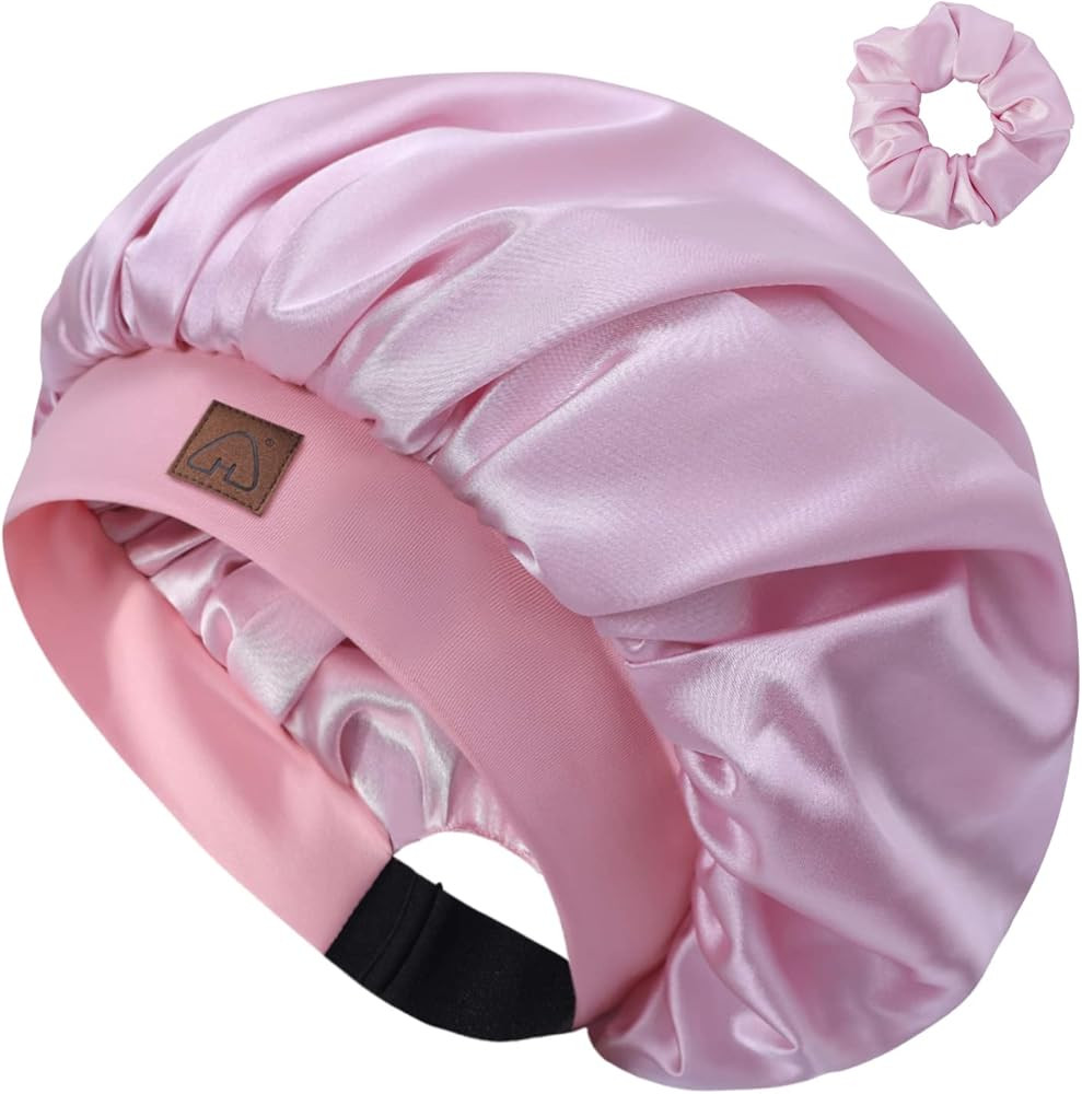 Hat Hut Satin Silk Bonnet for Curly Hair Sleep Cap for Women Sleeping Adjustable Hair Bonnet with... | Amazon (CA)
