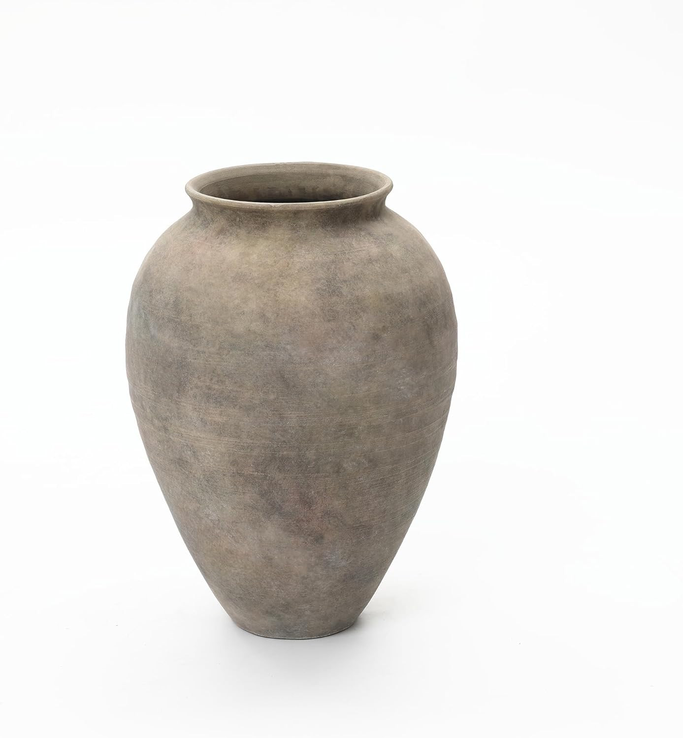 LuxenHome Rustic Ceramic Vase, 12.4" Tall Terracotta Pot with Earthy Gray-Brown Finish, Vintage P... | Amazon (US)