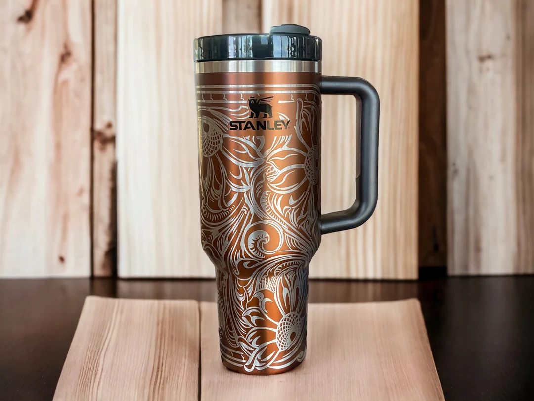 Tooled Leather Western Style Look Personalized Engraved Stanley Adventure Quencher 40 Oz Tumbler ... | Etsy (US)
