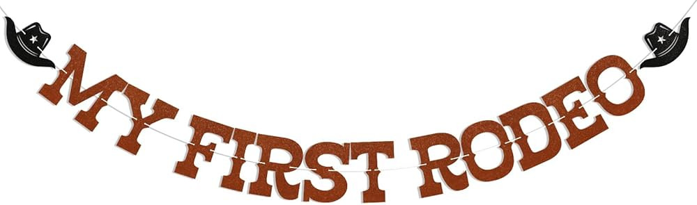 My First Rodeo Banner - Western Cowboy 1st Birthday Decorations, Little Cowboy Bday Decor, Wild W... | Amazon (US)