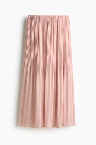 H & M - Pleated Chiffon Skirt - Dusty Peach Pink | H&M (US + CA)