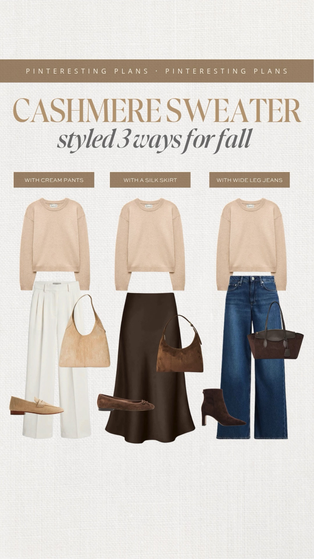 Cashmere sweater styled 3 ways for fall 🙌🏻🙌🏻

#LTKootd #LTKSeasonal #LTKWorkwear