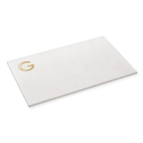 Marble & Brass Monogram Board, G | Williams-Sonoma